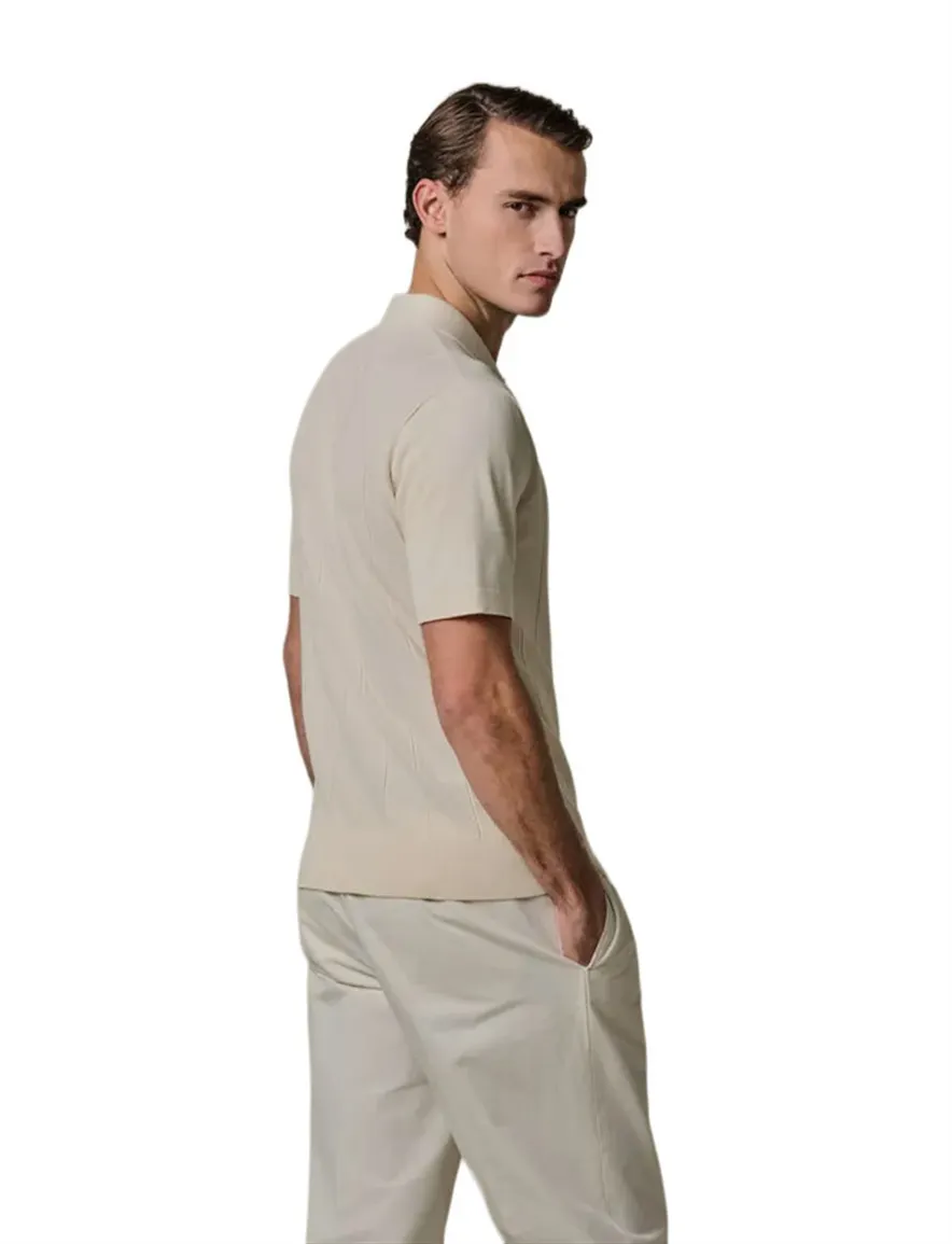 Profuomo creme polo katoen