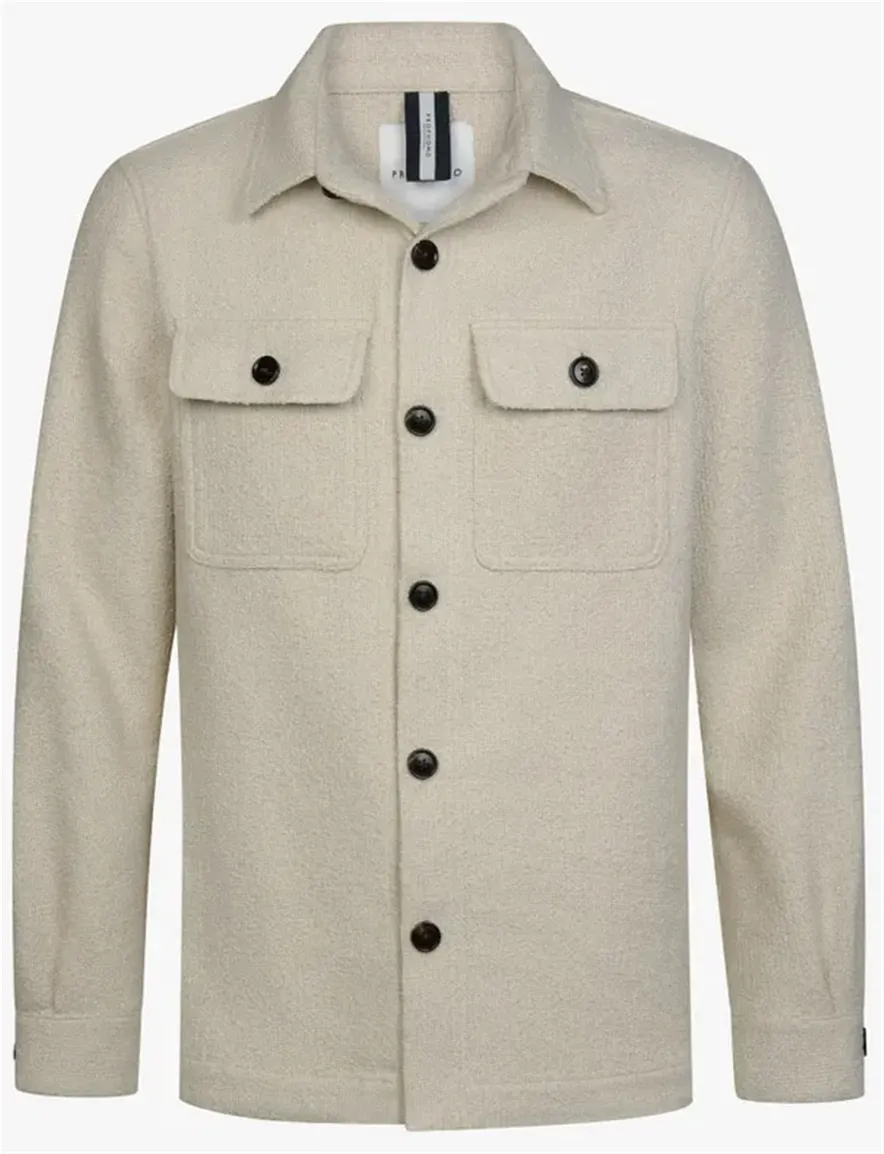 Profuomo overshirt creme regular fit