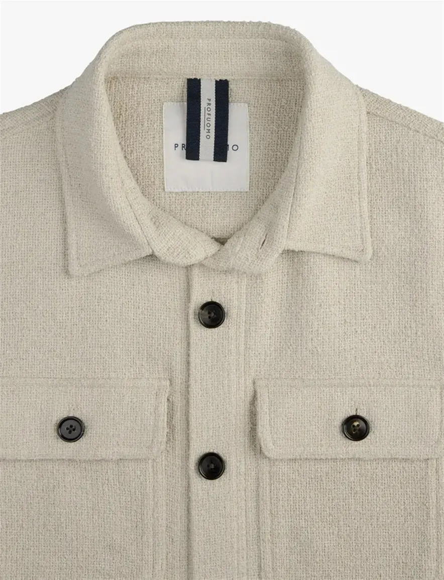 Profuomo overshirt creme regular fit