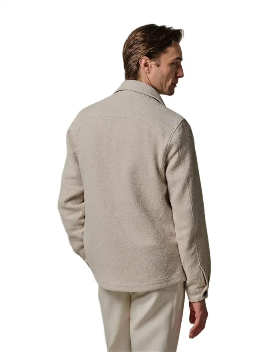 Creme Profuomo overshirt regular fit