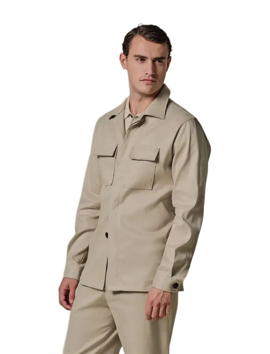 Profuomo beige overshirt