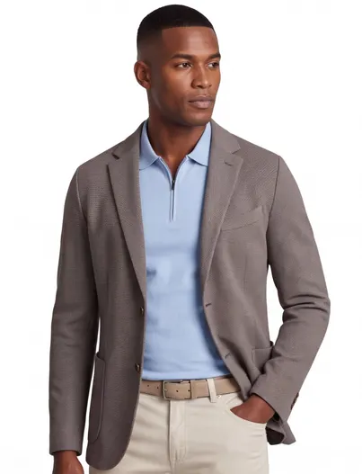 Profuomo Bruin geprint colbert Profuomo 2 knopen
