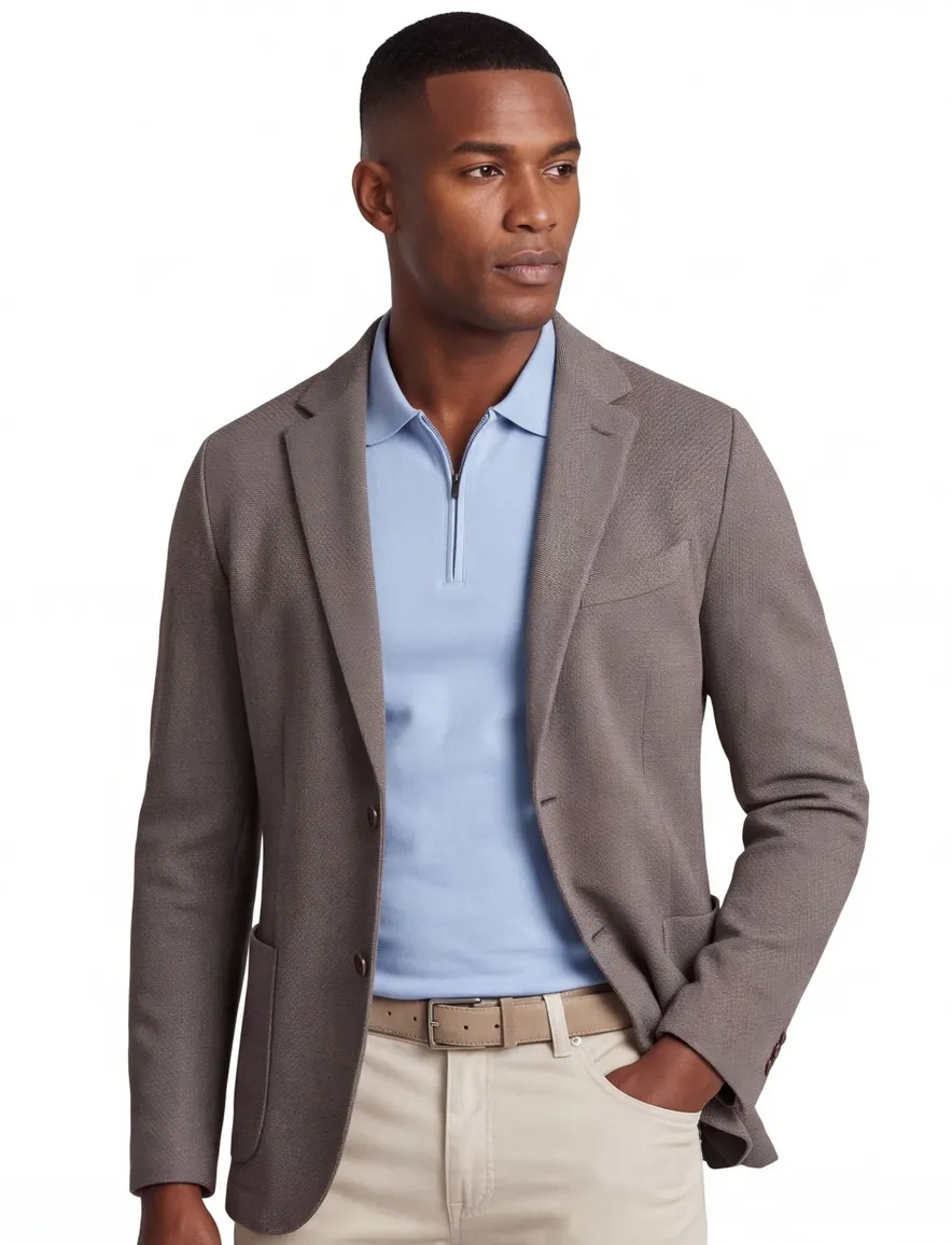 Bruin geprint colbert Profuomo 2 knopen