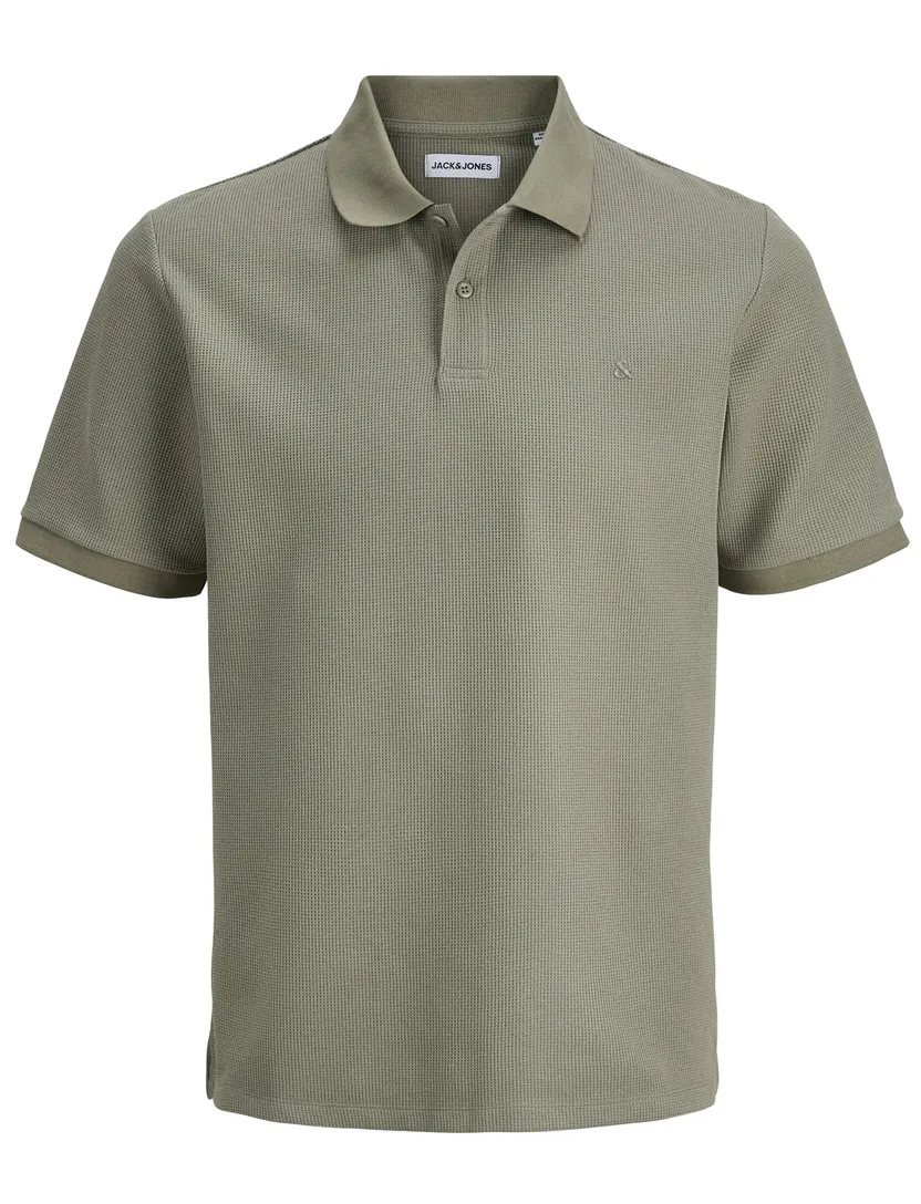 Groen poloshirt Jack & Jones jersey big & tall 2 knoops