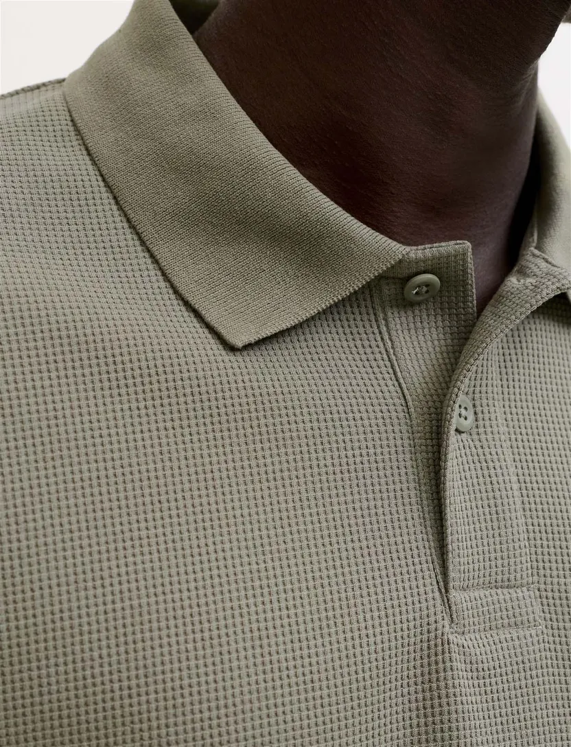 Groen poloshirt Jack & Jones jersey big & tall 2 knoops