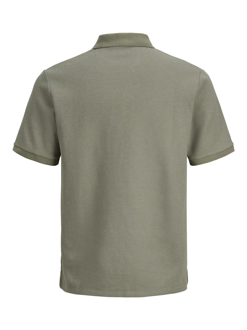 Groen poloshirt Jack & Jones jersey big & tall 2 knoops