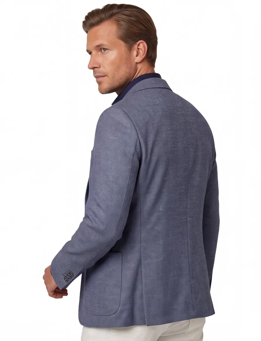 Dressler Eduard colbert blauw gemeleerd
