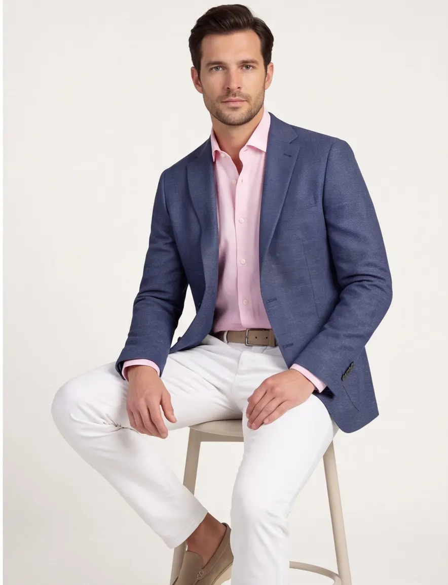 Colbert Dressler regular fit wol blauw met voering