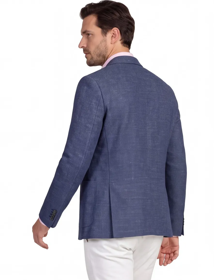 Colbert Dressler regular fit wol blauw met voering