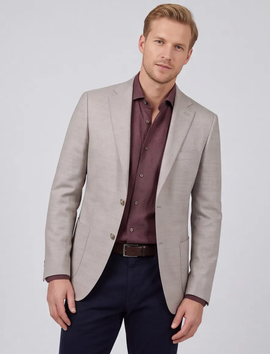 Beige gemeleerd colbert Dressler