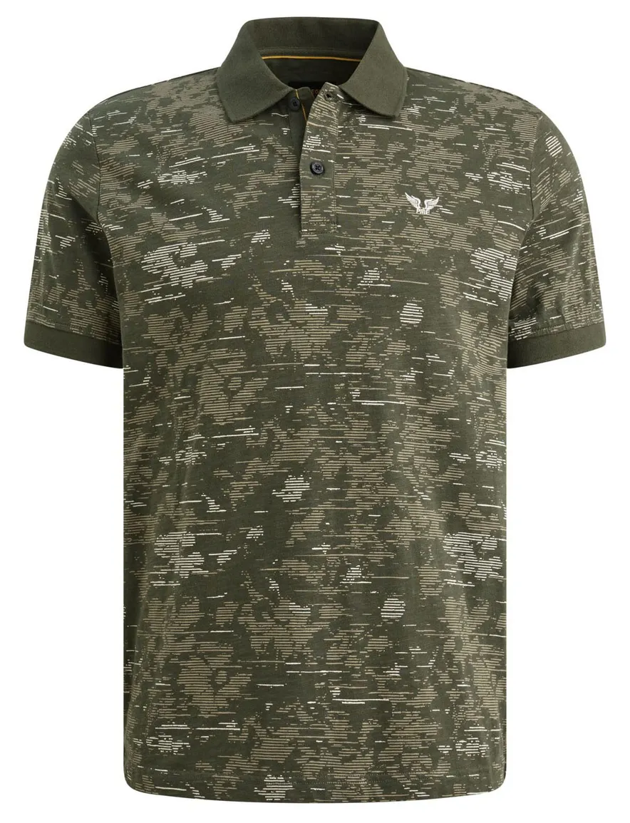 PME Legend slub jersey groen geprint