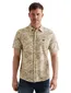 PME Legend korte mouw overhemd geprint beige