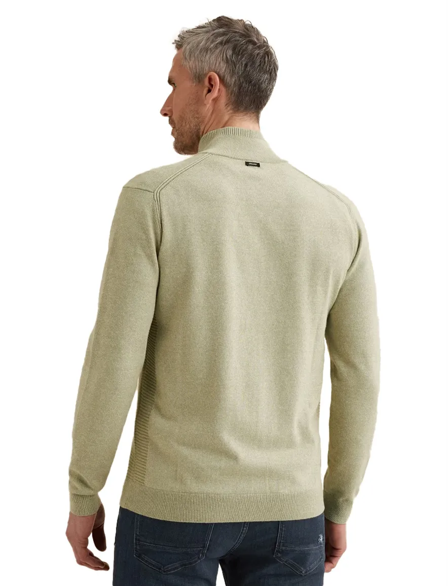Beige groen outdoor vest Vanguad normale fit katoen gemêleerd
