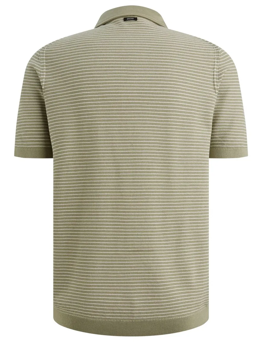 Vanguard Polo groen wit gestreept