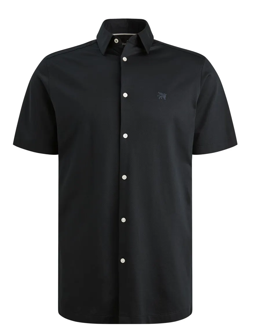 Vanguard overhemd korte mouw logo navy