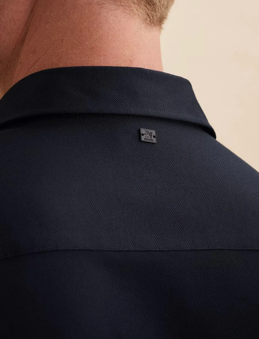 Vanguard overhemd korte mouw logo navy