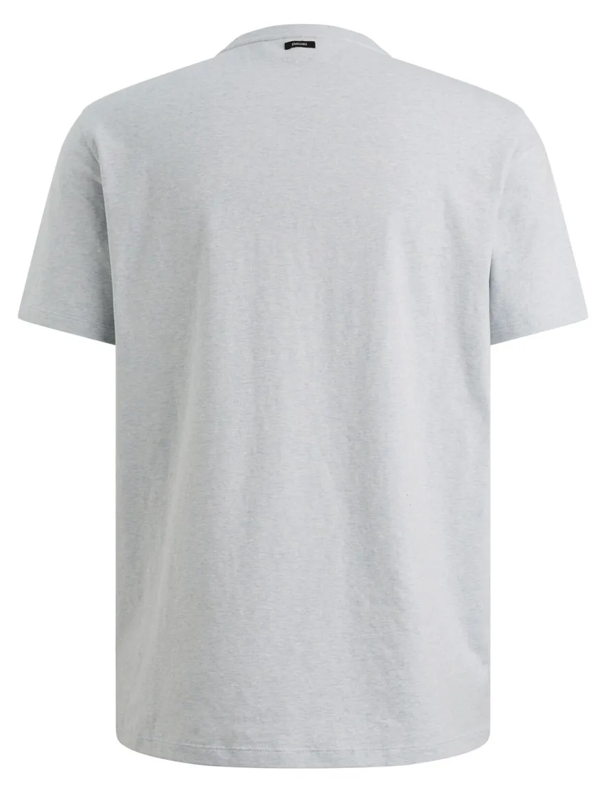 T-shirt grijs Vanguard ronde hals effen