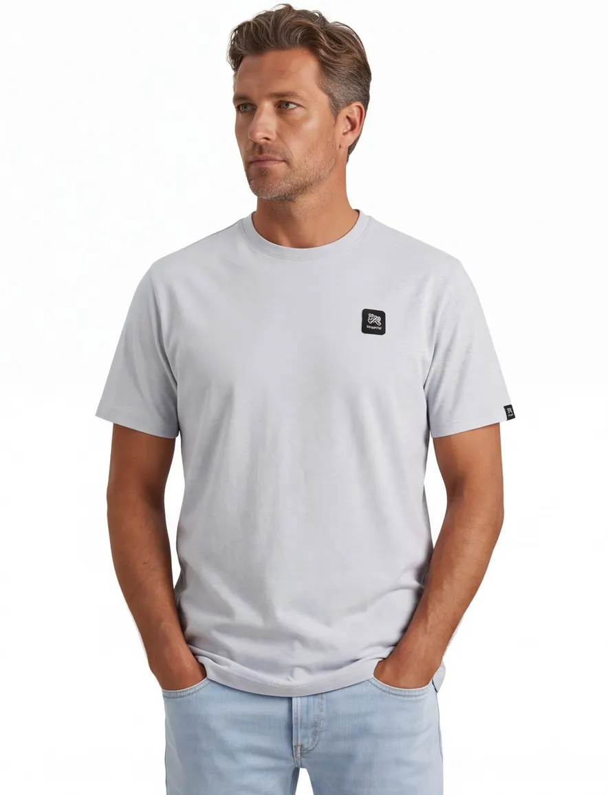 T-shirt grijs Vanguard ronde hals effen