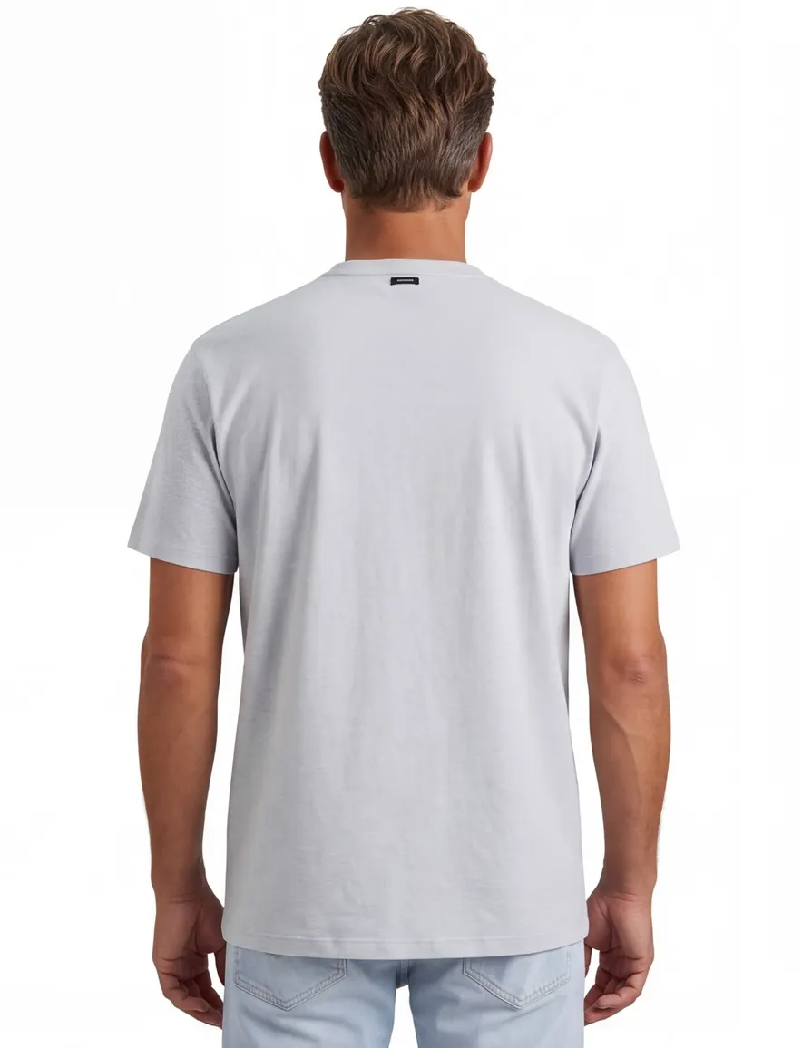 T-shirt grijs Vanguard ronde hals effen