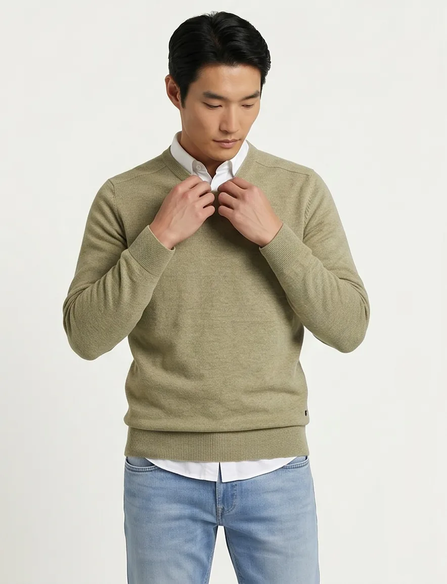 Vanguard Trui beige gebreid