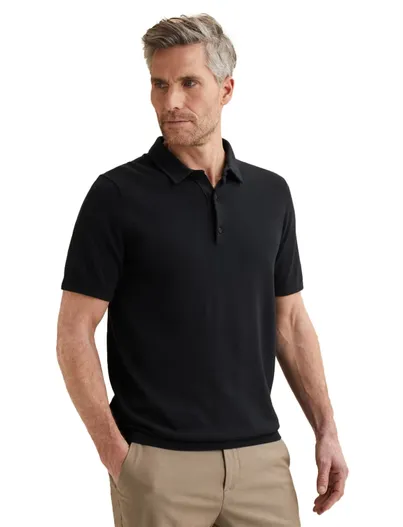 Vanguard Polo 3 knoops korte mouw Vanguard zwart modal