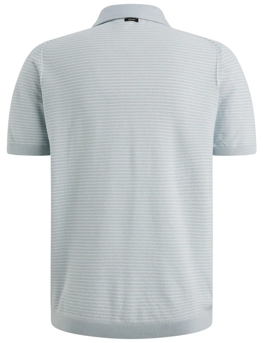 Vanguard Polo lichtblauw wit gestreept