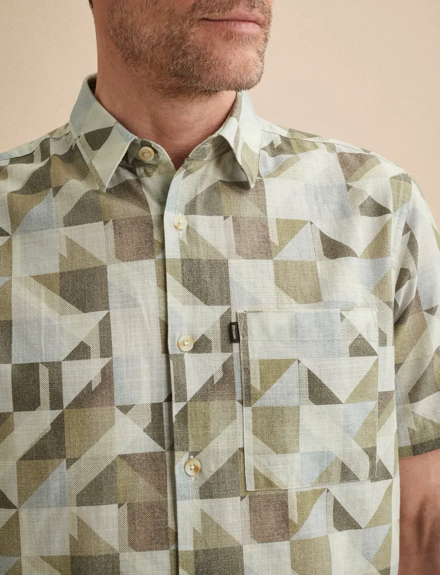 Vanguard overhemd korte mouw print groen