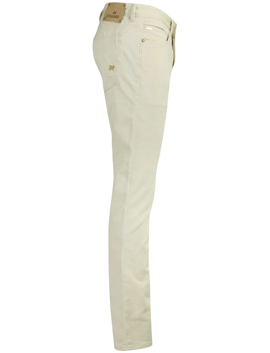 Vanguard broek V7 Rider 2.0 regular fit linnenblend creme