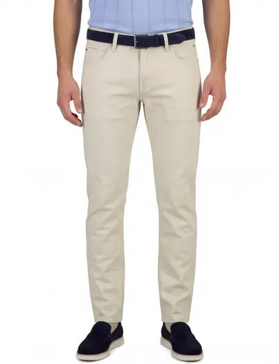Vanguard Vanguard broek V7 Rider 2.0 regular fit linnenblend creme