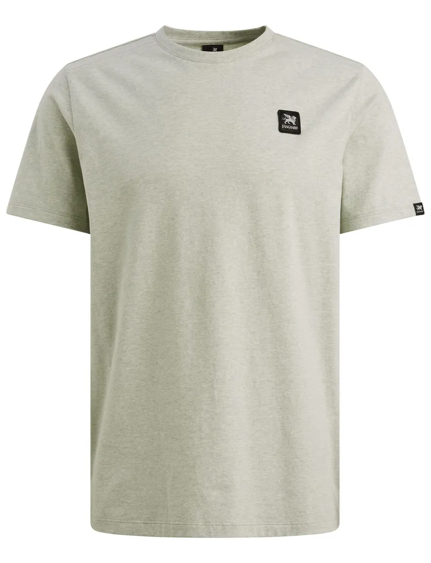 T-shirt groen Vanguard ronde hals effen