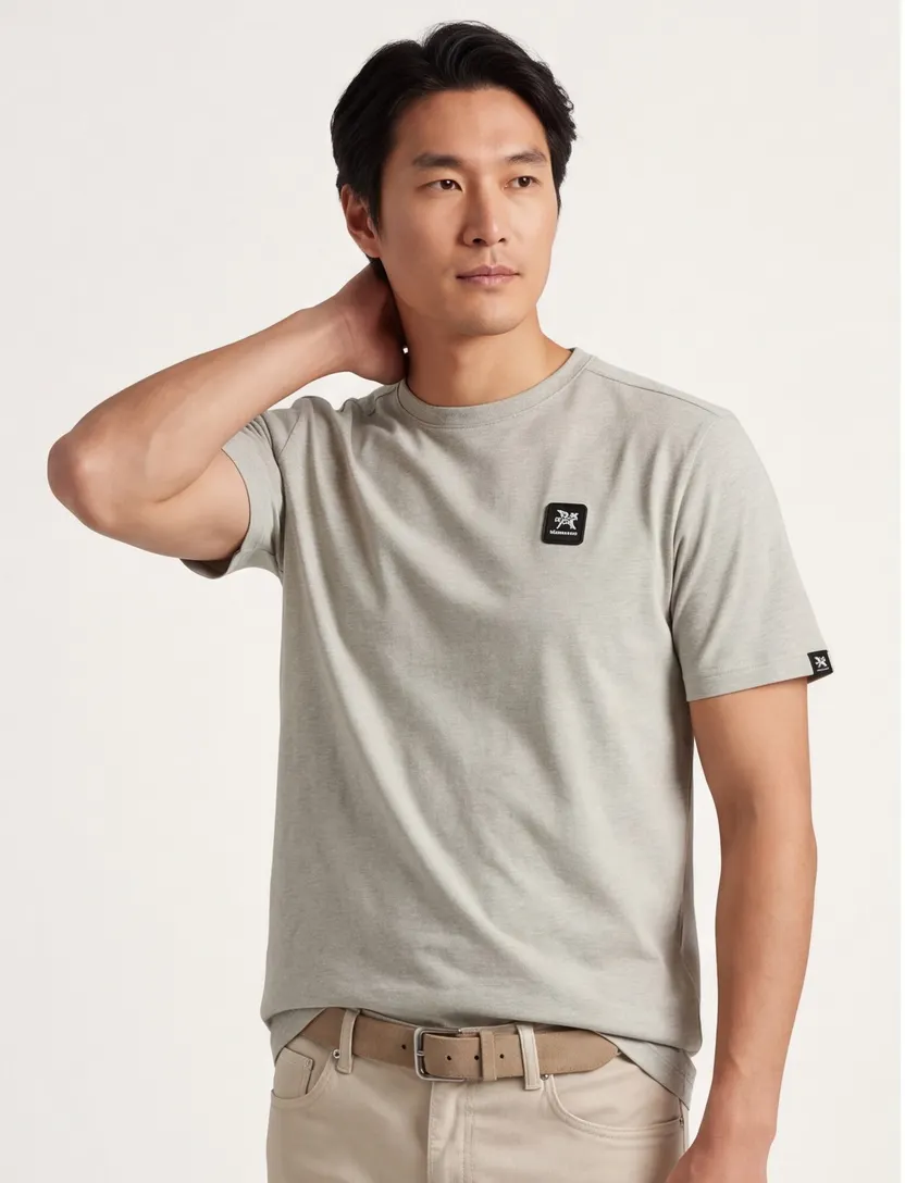 T-shirt korte mouw Vanguard groen ronde hals