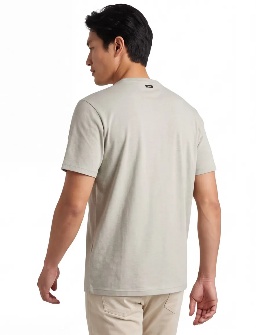 T-shirt groen Vanguard ronde hals effen