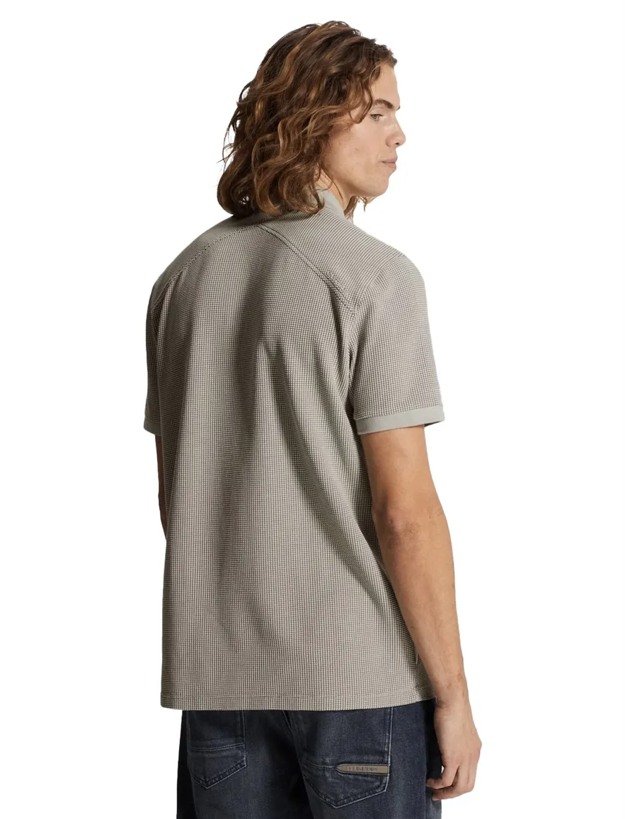 Cast Iron poloshirt grijs korte mouw