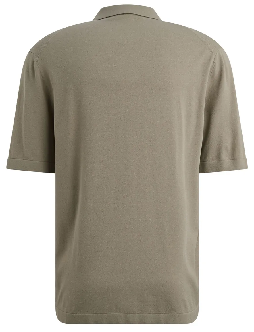 V-hals polo groen Cast Iron Regular fit viscose