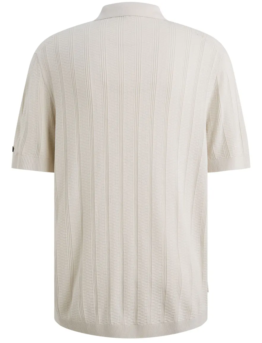 Cast Iron poloshits met rits beige