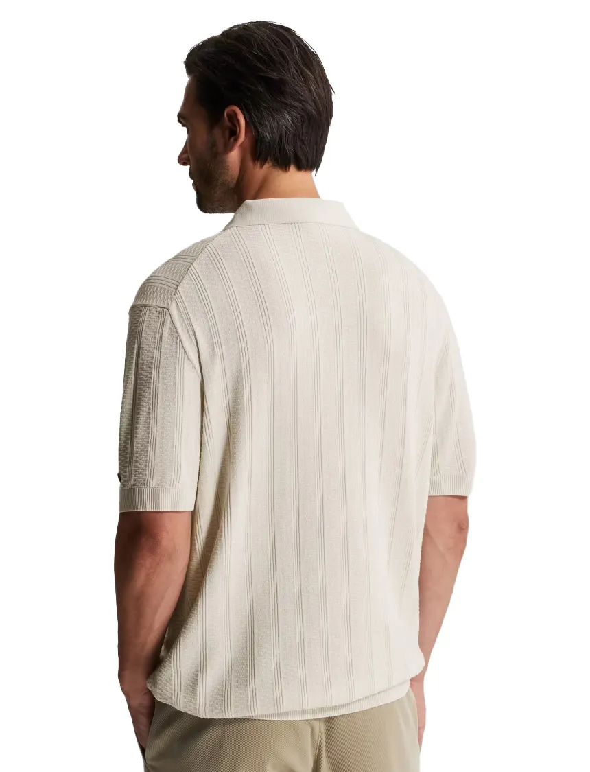 Cast Iron poloshits met rits beige