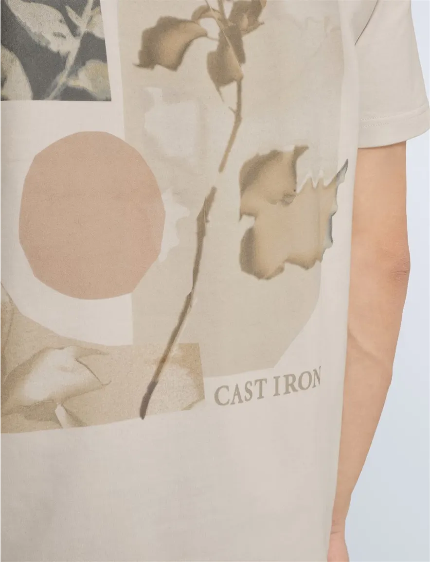 Beige T-shirt Cast Iron relaxed fit