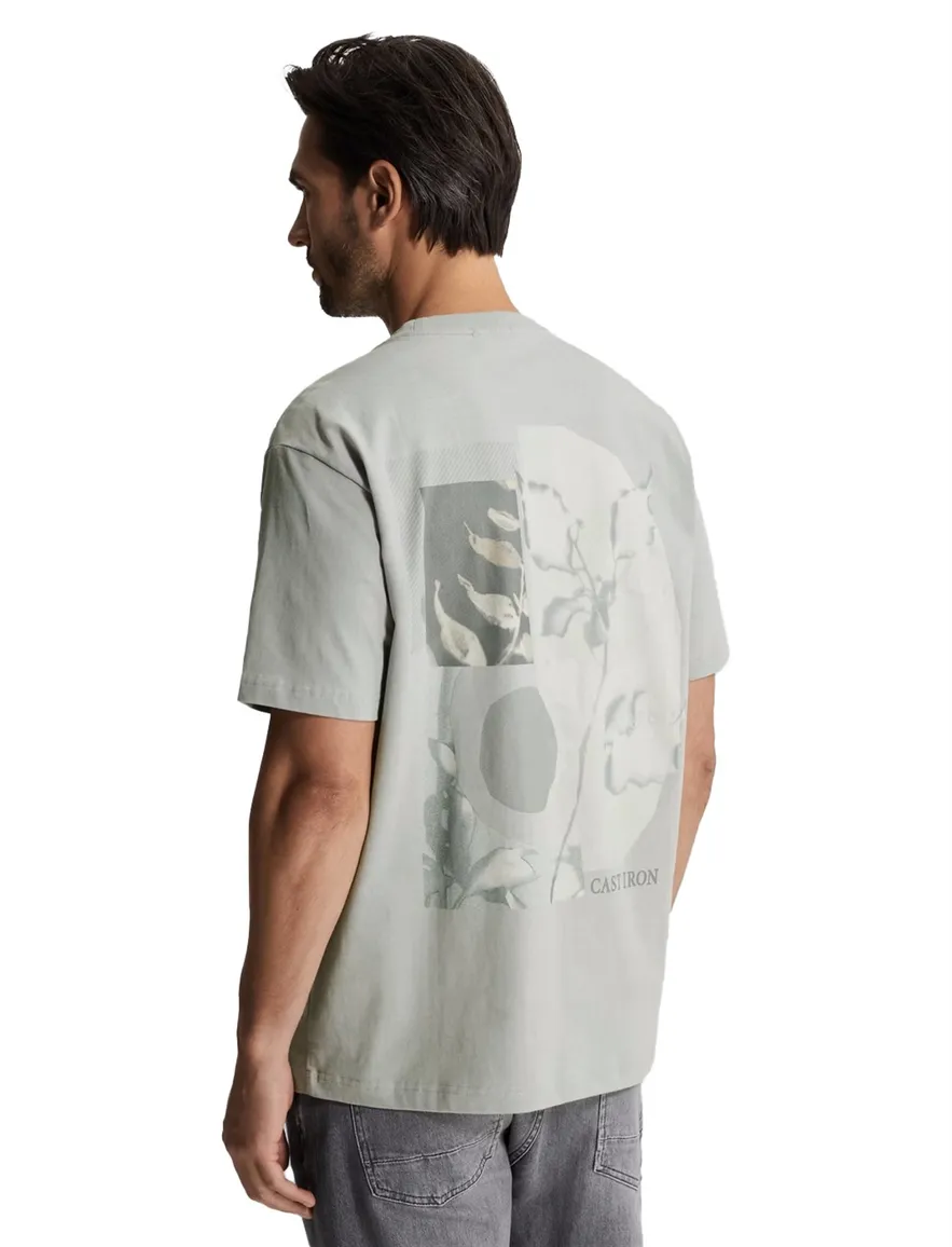 Groen T-shirt Cast Iron met opdruk