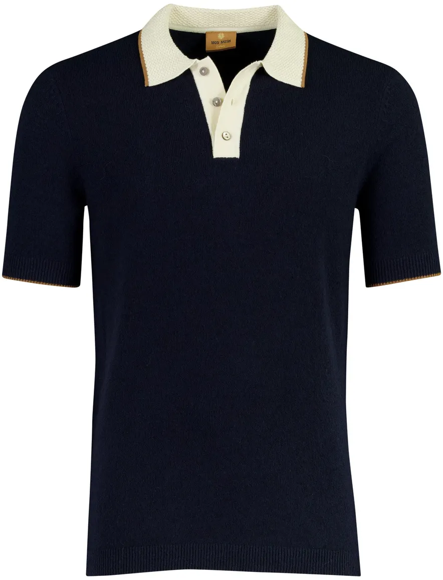 Mos Mosh Fransesco polo blauw