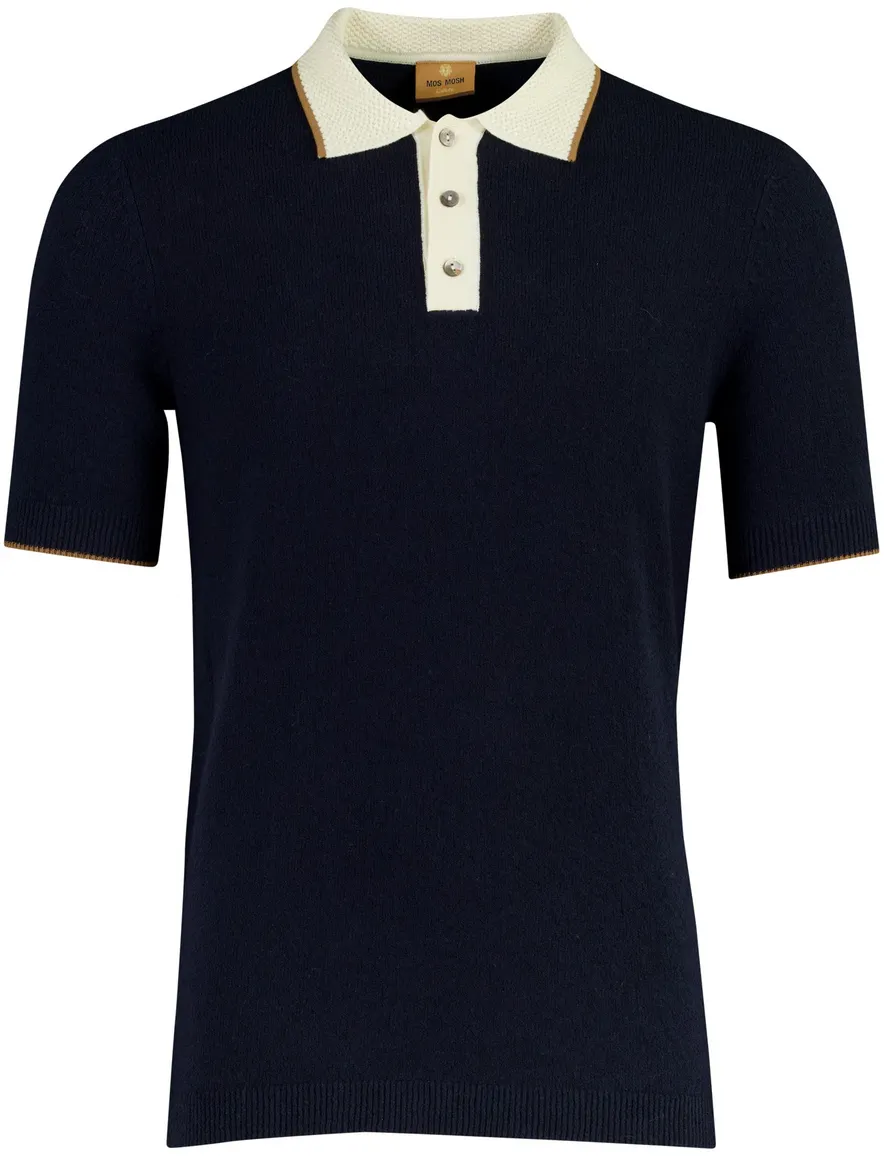 Mos Mosh Fransesco polo blauw