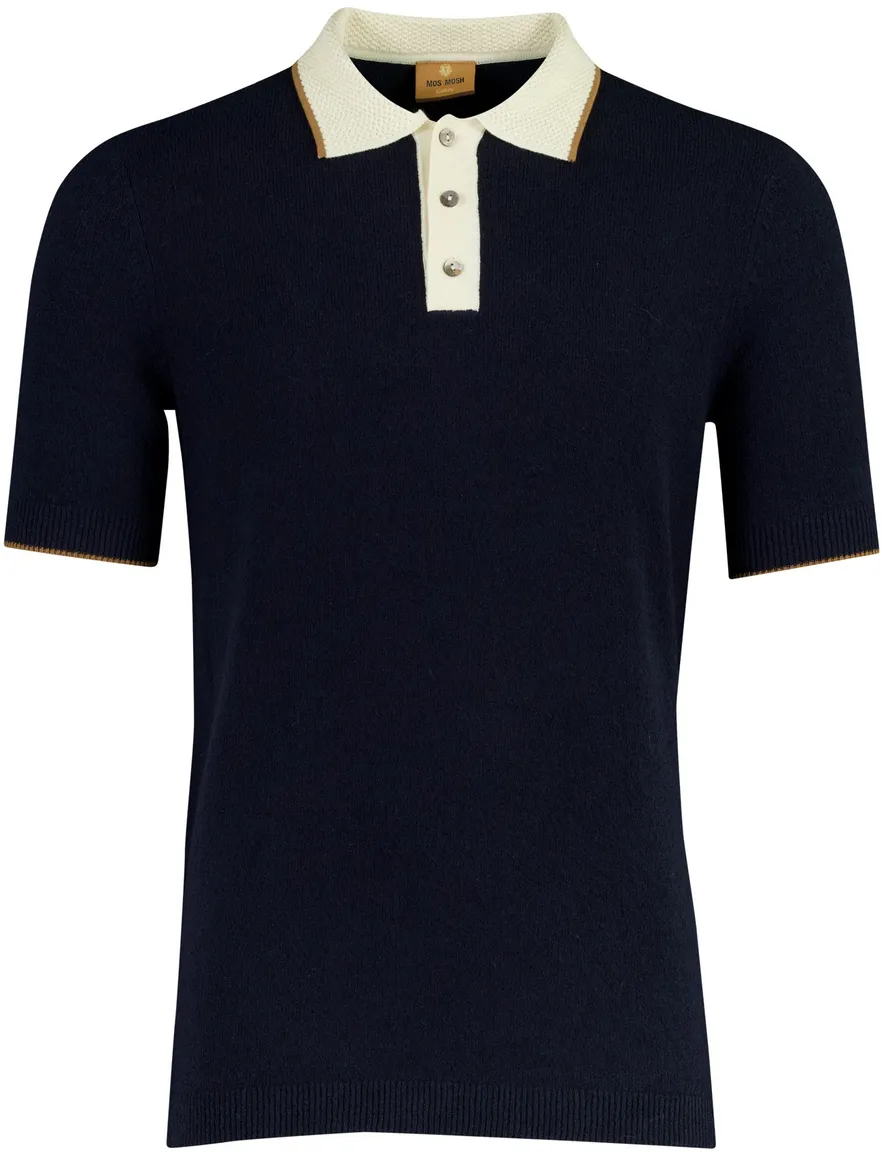 Poloshirt Mos Mosh donkerblauw