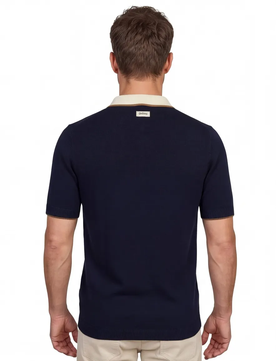 Mos Mosh Fransesco polo blauw