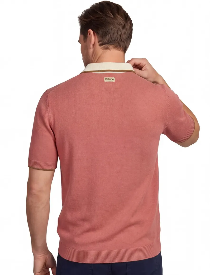 Poloshirt Mos Mosh rood katoen normale fit