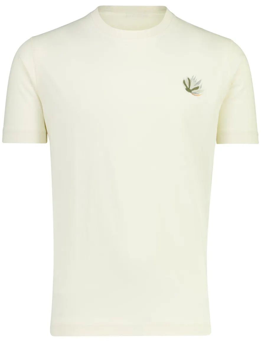 Mos Mosh T-shirt ecru backprint bloemen