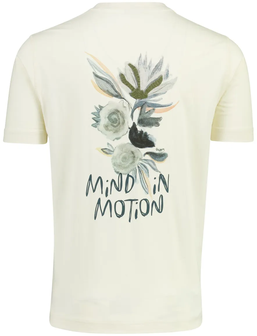 Mos Mosh T-shirt ecru backprint bloemen