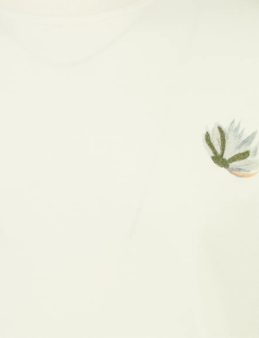 Mos Mosh T-shirt creme backprint bloemen