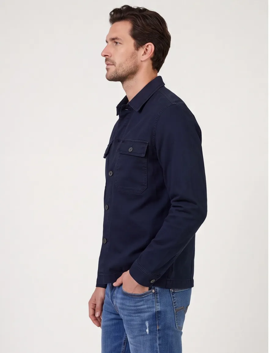 Overshirt Mos Mosh navy met knopen