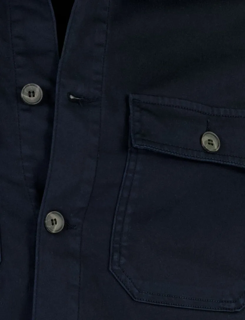 Navy met borstzakken Mos Mosh overshirt