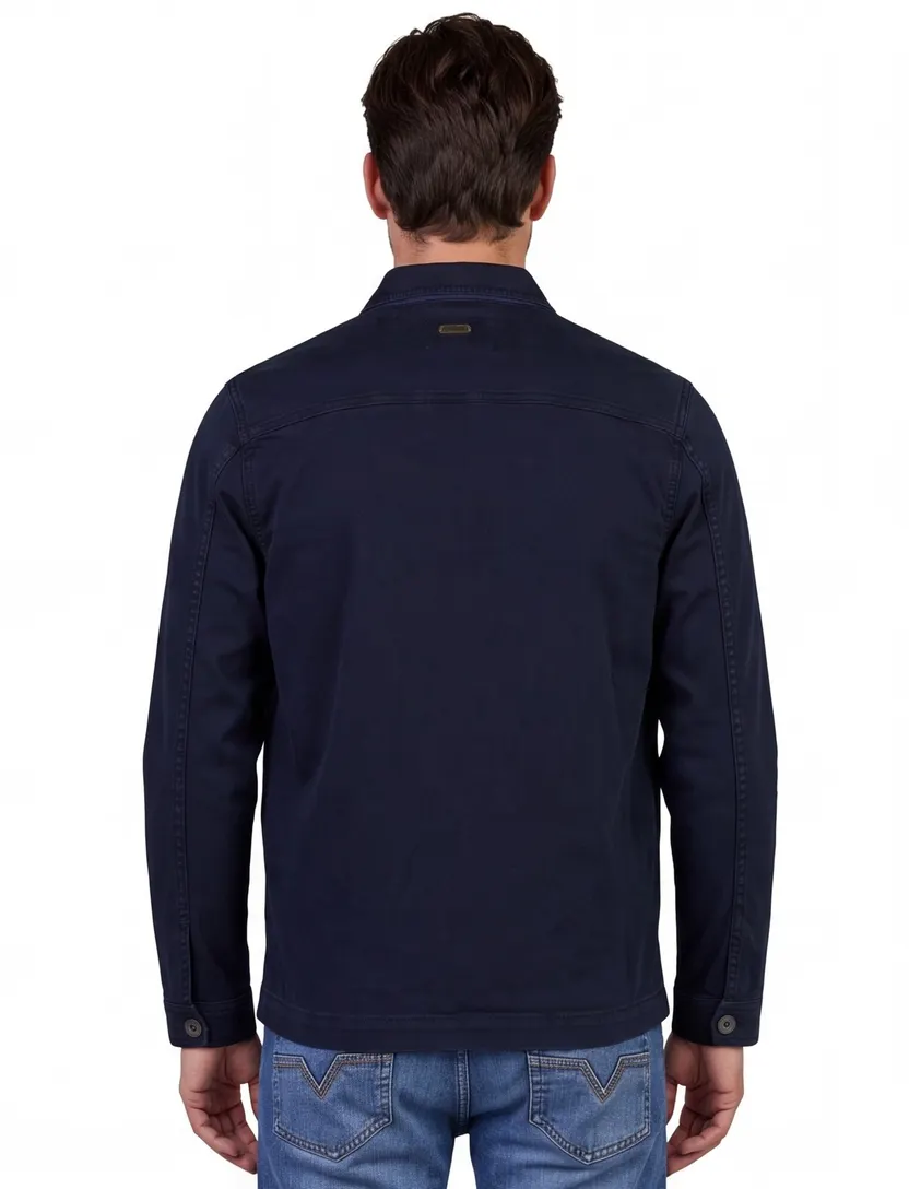 Navy met borstzakken Mos Mosh overshirt