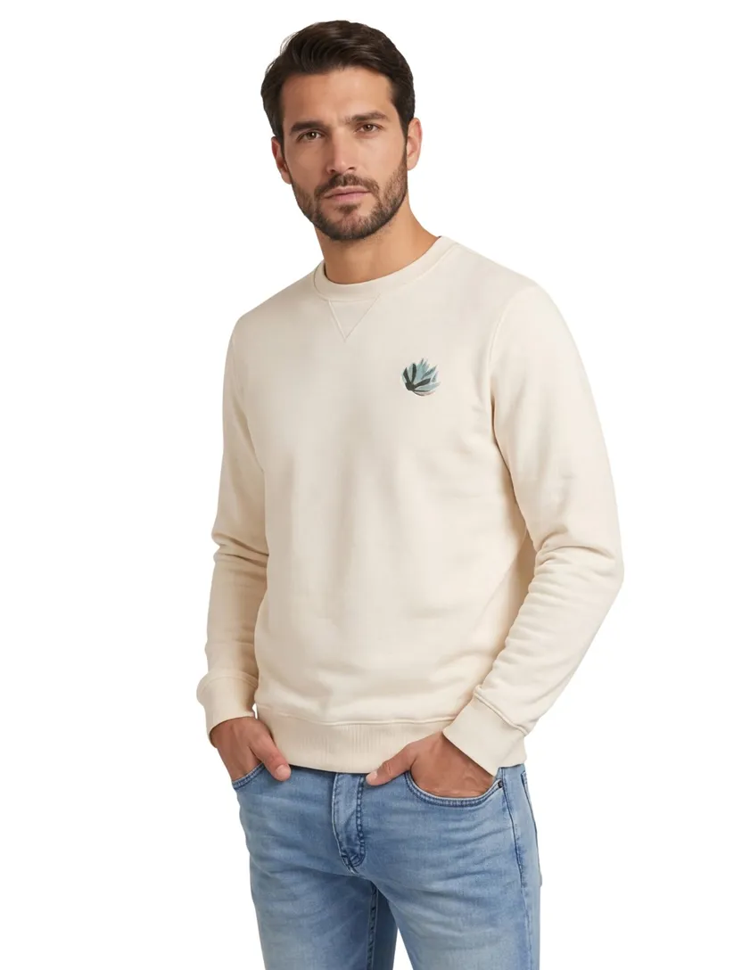 sweater Mos Mosh creme backprint normale fit